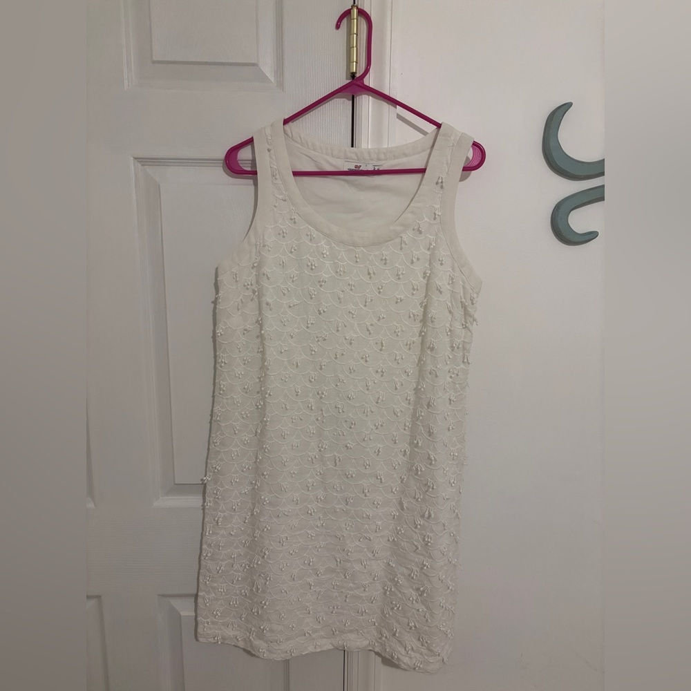 Vineyard Vines White Shift Mini Dress size 10